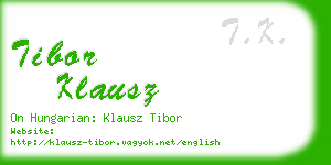 tibor klausz business card